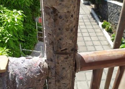 Saneamiento de cornisas. Tratamiento para el hierro Rehabilitación y reformas Esaú